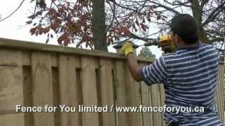 Installation of a Pressure Treated Wood commercial fence youtubeone